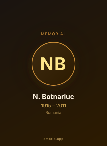 Memorial portrait of N. Botnariuc