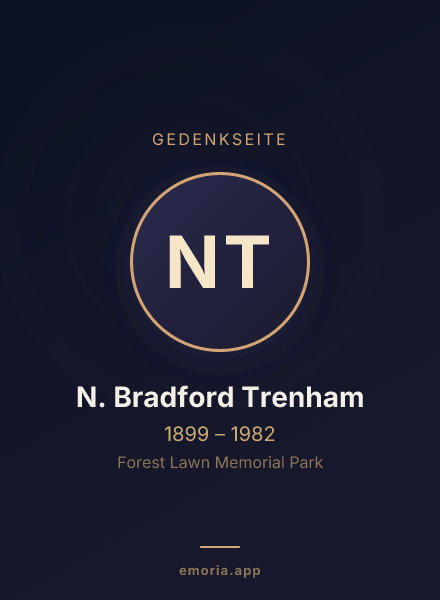Gedenkportrait von N. Bradford Trenham