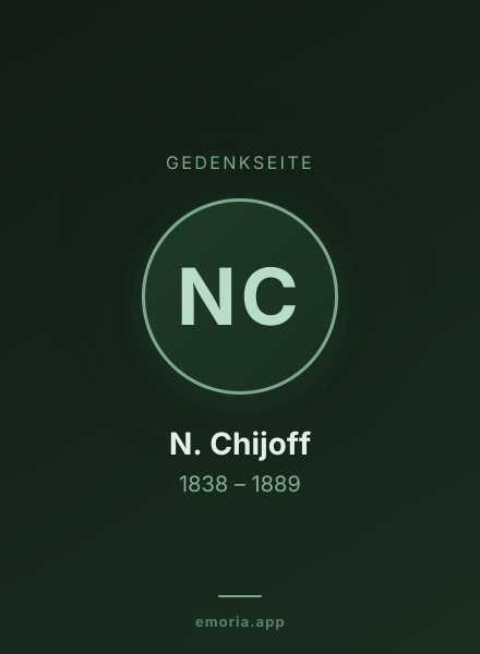 Gedenkportrait von N. Chijoff