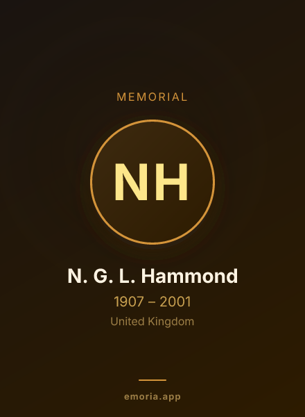 Memorial portrait of N. G. L. Hammond