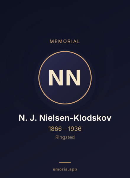 Memorial portrait of N. J. Nielsen-Klodskov