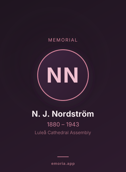 Memorial portrait of N. J. Nordström