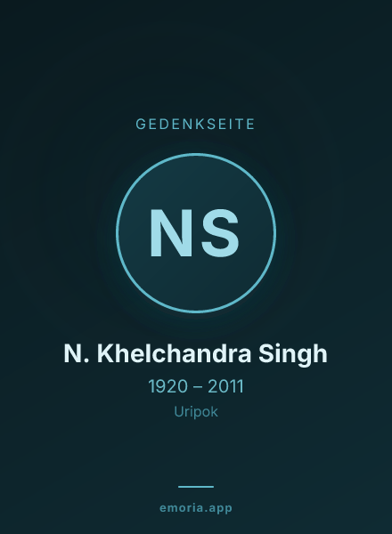 Gedenkportrait von N. Khelchandra Singh