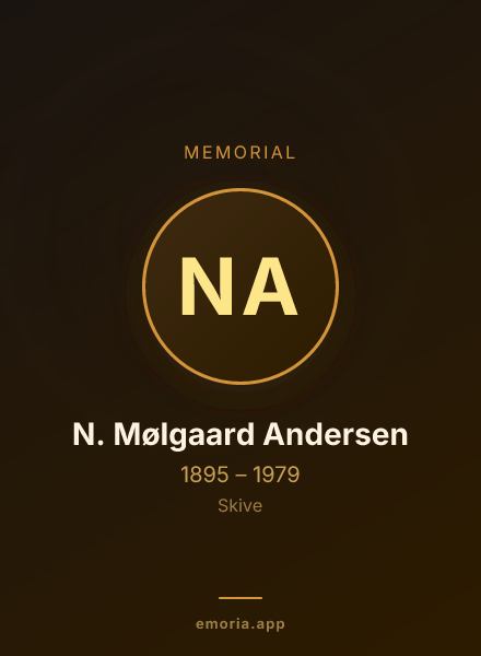 Memorial portrait of N. Mølgaard Andersen