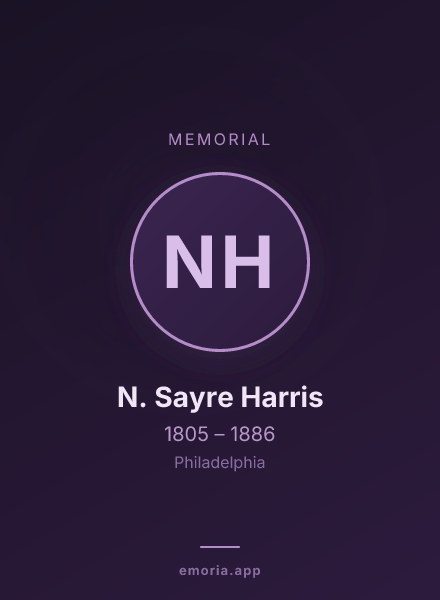 Memorial portrait of N. Sayre Harris