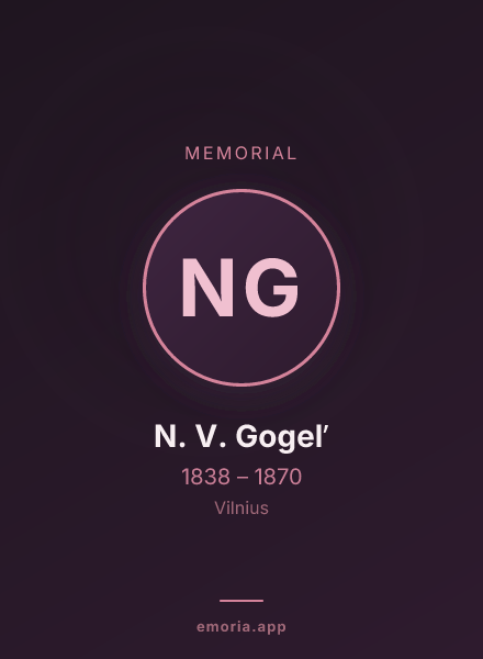 Memorial portrait of N. V. Gogelʹ