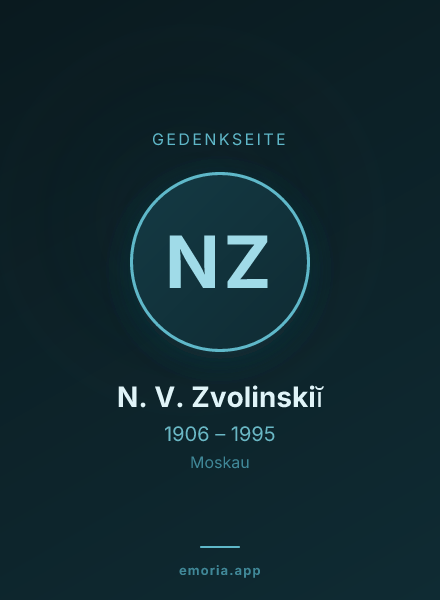 Gedenkportrait von N. V. Zvolinskiĭ