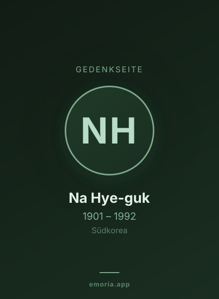Gedenkportrait von Na Hye-guk