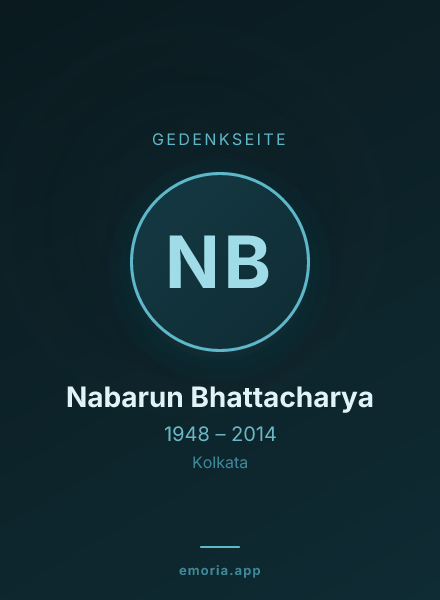 Gedenkportrait von Nabarun Bhattacharya
