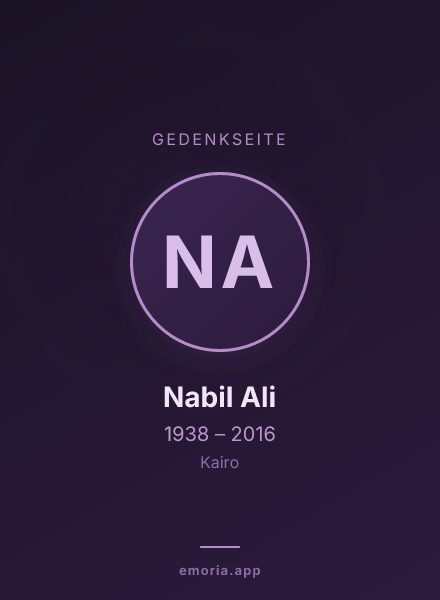 Gedenkportrait von Nabil Ali