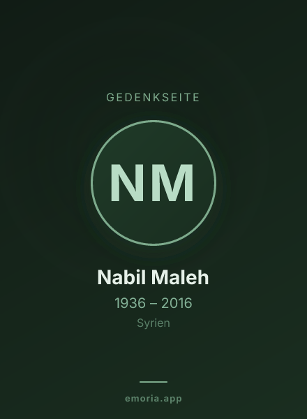 Gedenkportrait von Nabil Maleh