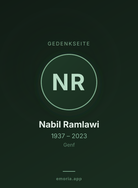 Gedenkportrait von Nabil Ramlawi