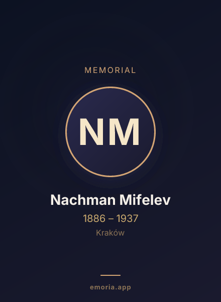 Memorial portrait of Nachman Mifelev