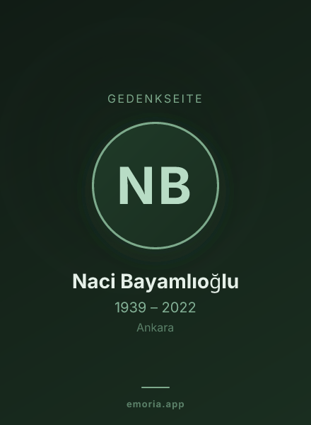 Gedenkportrait von Naci Bayamlıoğlu