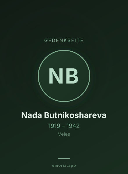 Gedenkportrait von Nada Butnikoshareva