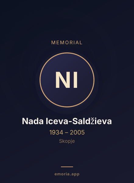 Memorial portrait of Nada Iceva-Saldžieva