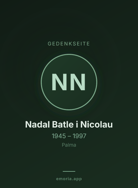 Gedenkportrait von Nadal Batle i Nicolau