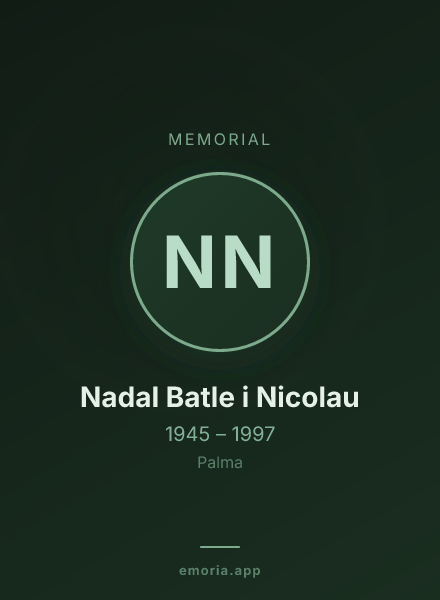Memorial portrait of Nadal Batle i Nicolau