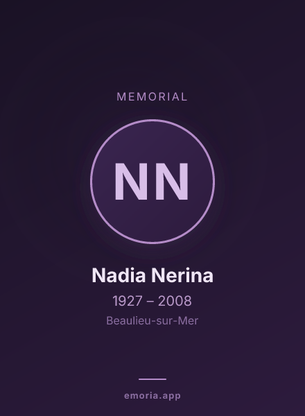 Memorial portrait of Nadia Nerina