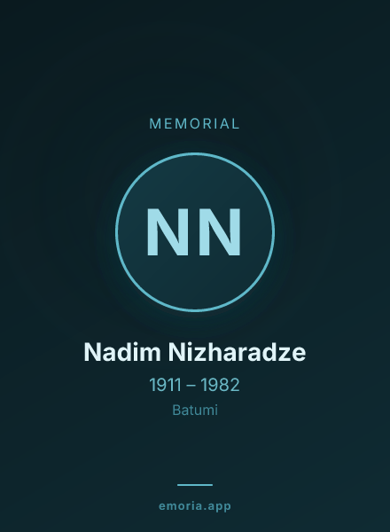 Memorial portrait of Nadim Nizharadze
