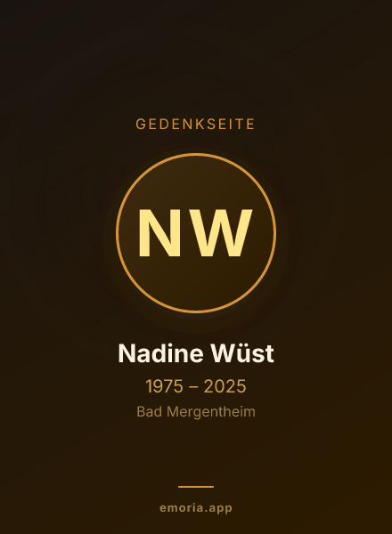 Gedenkportrait von Nadine Wüst