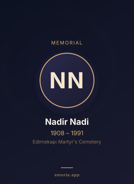 Memorial portrait of Nadir Nadi
