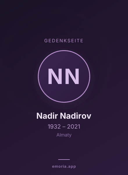 Gedenkportrait von Nadir Nadirov