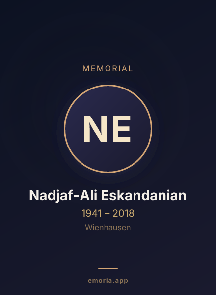 Memorial portrait of Nadjaf-Ali Eskandanian