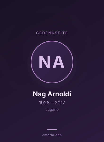 Gedenkportrait von Nag Arnoldi