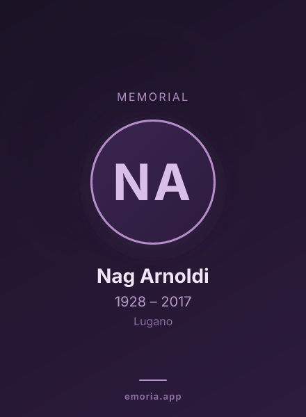 Memorial portrait of Nag Arnoldi