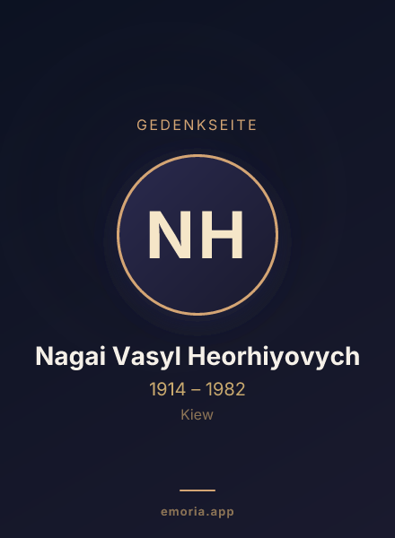 Gedenkportrait von Nagai Vasyl Heorhiyovych