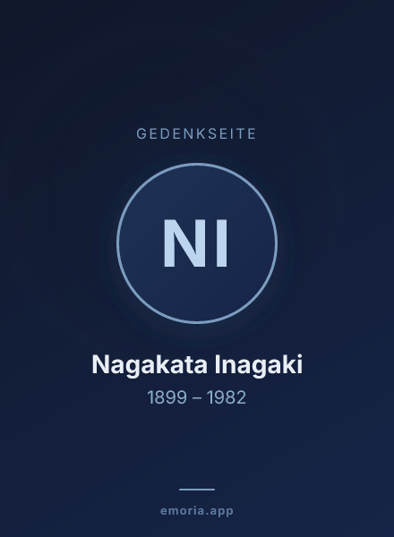 Gedenkportrait von Nagakata Inagaki