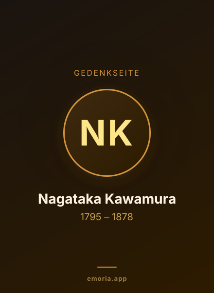 Gedenkportrait von Nagataka Kawamura