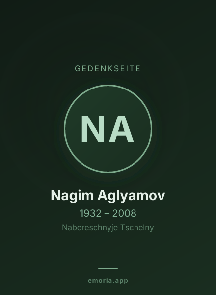 Gedenkportrait von Nagim Aglyamov