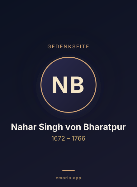 Gedenkportrait von Nahar Singh von Bharatpur