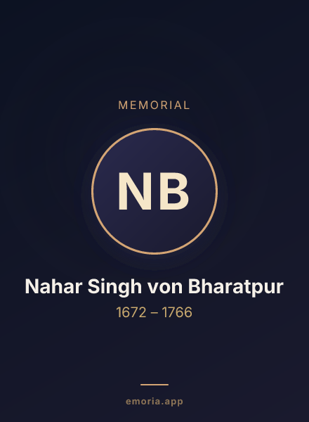 Memorial portrait of Nahar Singh von Bharatpur