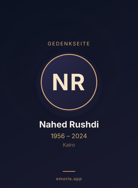 Gedenkportrait von Nahed Rushdi