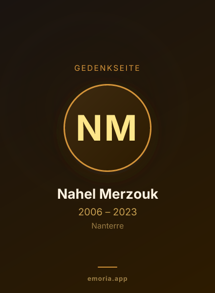 Gedenkportrait von Nahel Merzouk