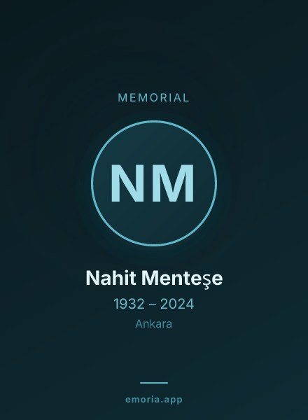 Memorial portrait of Nahit Menteşe