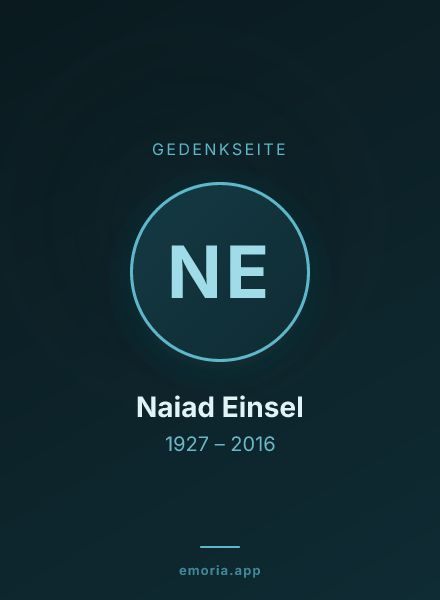 Gedenkportrait von Naiad Einsel