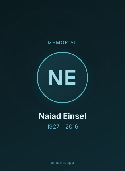 Memorial portrait of Naiad Einsel