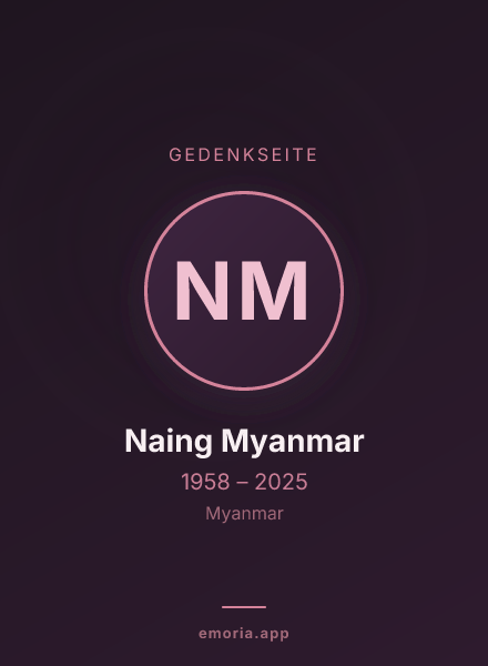 Gedenkportrait von Naing Myanmar