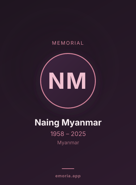 Memorial portrait of Naing Myanmar