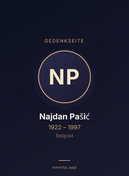 Gedenkportrait von Najdan Pašić