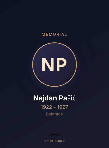 Memorial portrait of Najdan Pašić