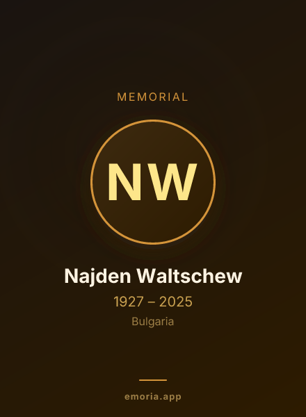 Memorial portrait of Najden Waltschew
