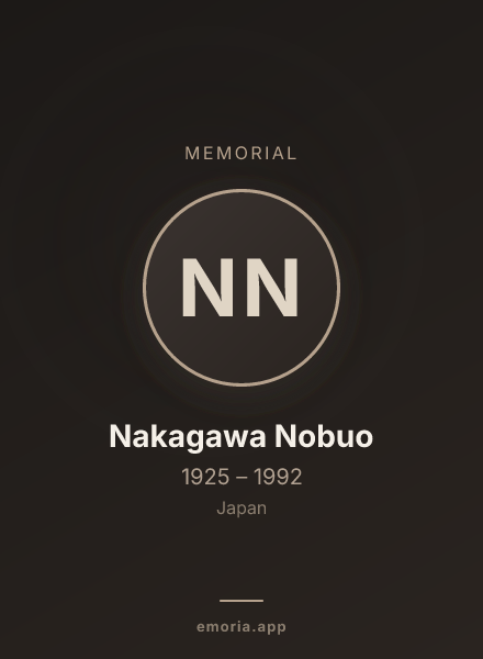 Memorial portrait of Nakagawa Nobuo