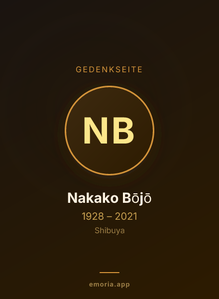 Gedenkportrait von Nakako Bōjō