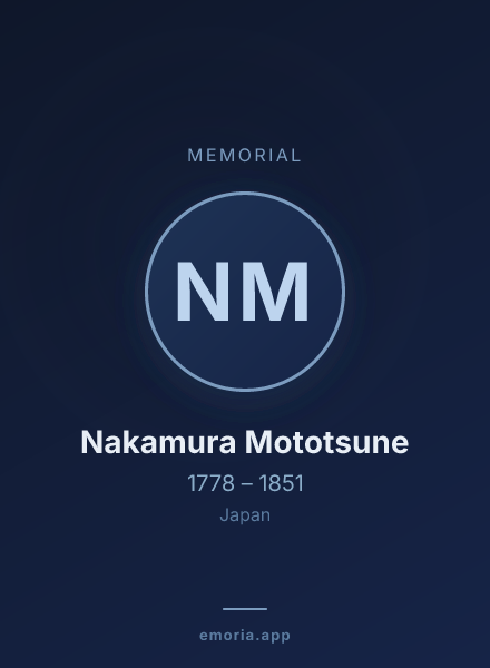 Memorial portrait of Nakamura Mototsune
