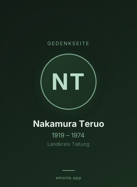 Gedenkportrait von Nakamura Teruo